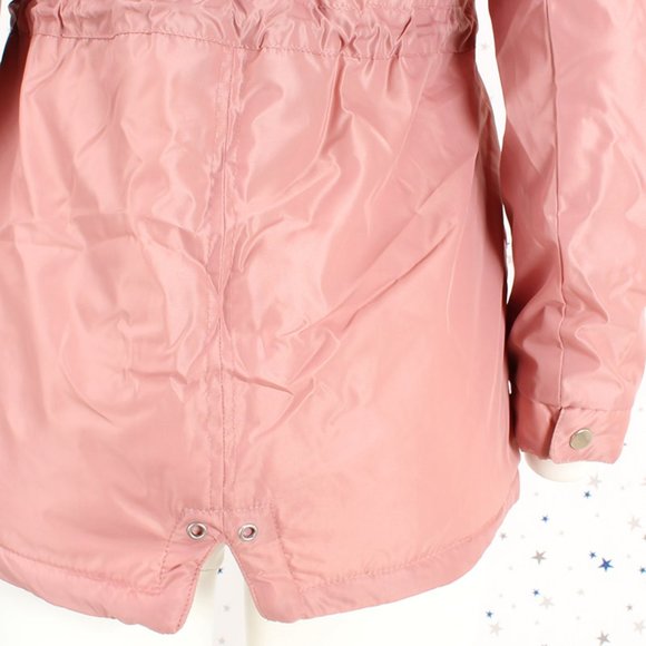 Mauve Fur lined Hood Anorak Parka Padded Jacket - Picture 9 of 13